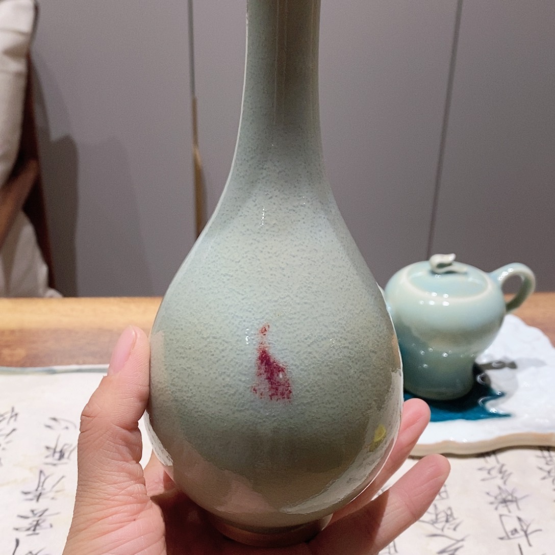 素***）摆件陶钧窑玉净瓶1111122