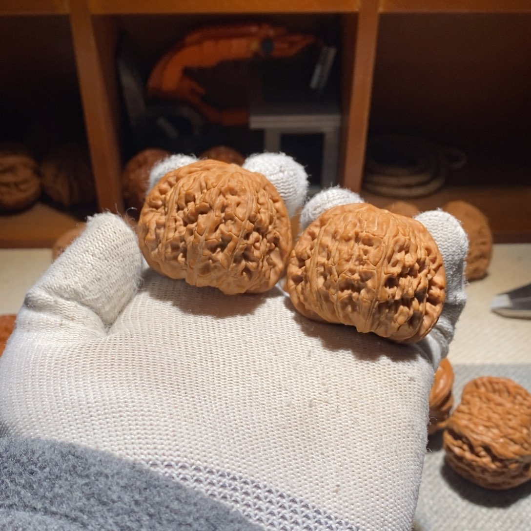 文玩核桃把件球白B82