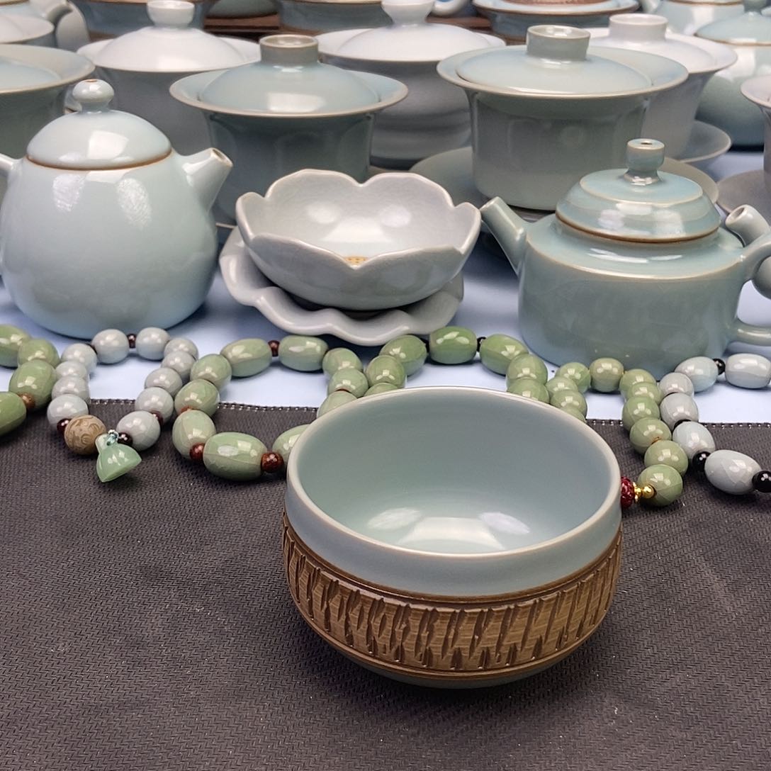 杯仿古重工腰缠万贯禅定杯原矿原釉原产地