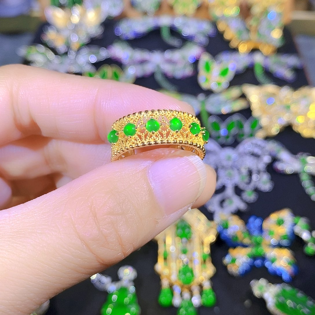 吊坠(不含链)银S925镶嵌翡翠