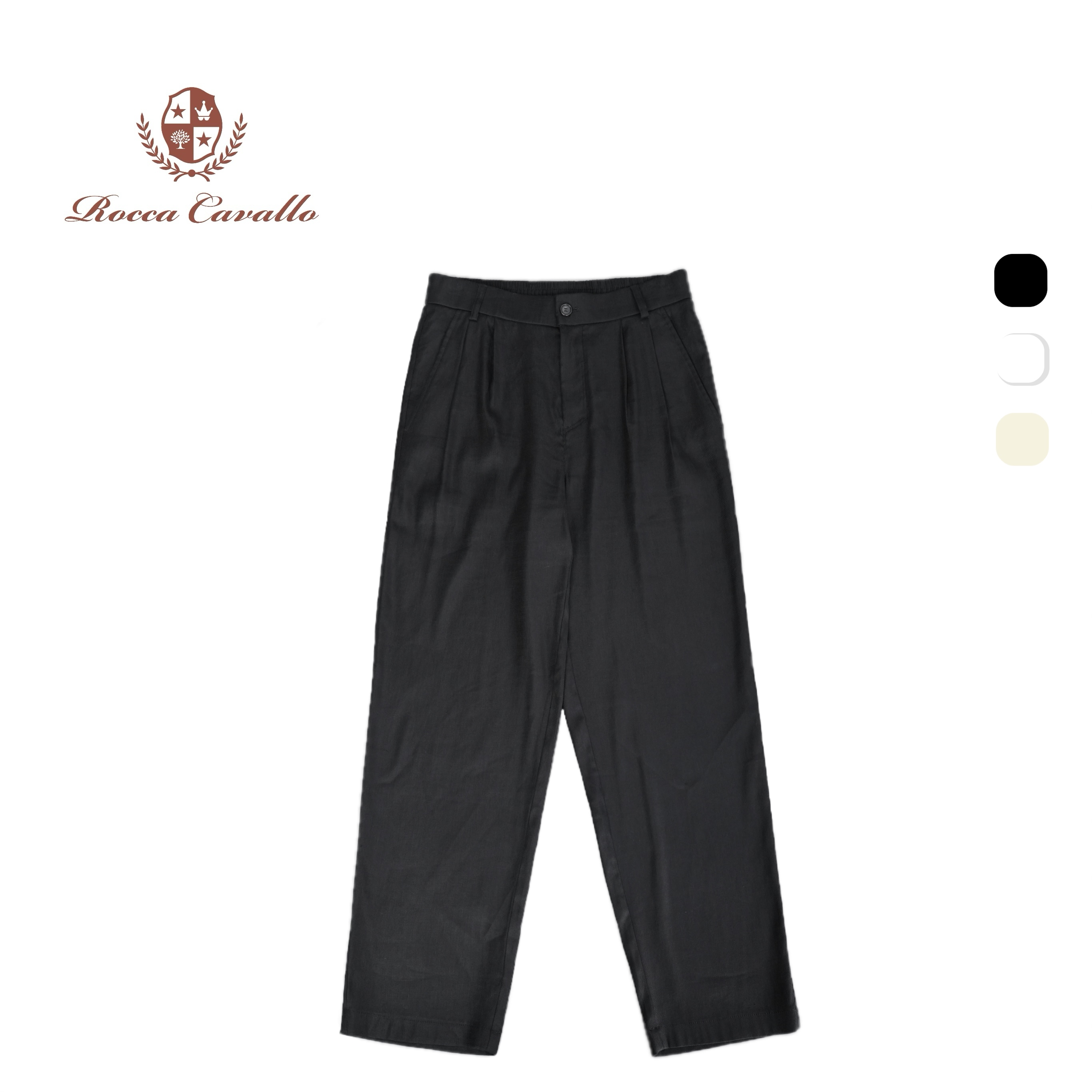 <慵懒老钱> 男士春季新款柔顺亲肤 百搭三色亚麻直筒休闲裤 9001 