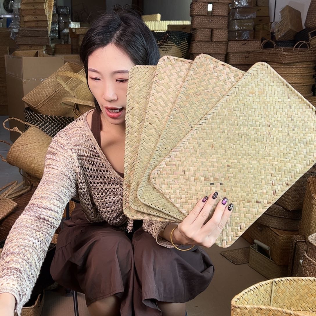 草编草编包/草编收纳盒微瑕疵