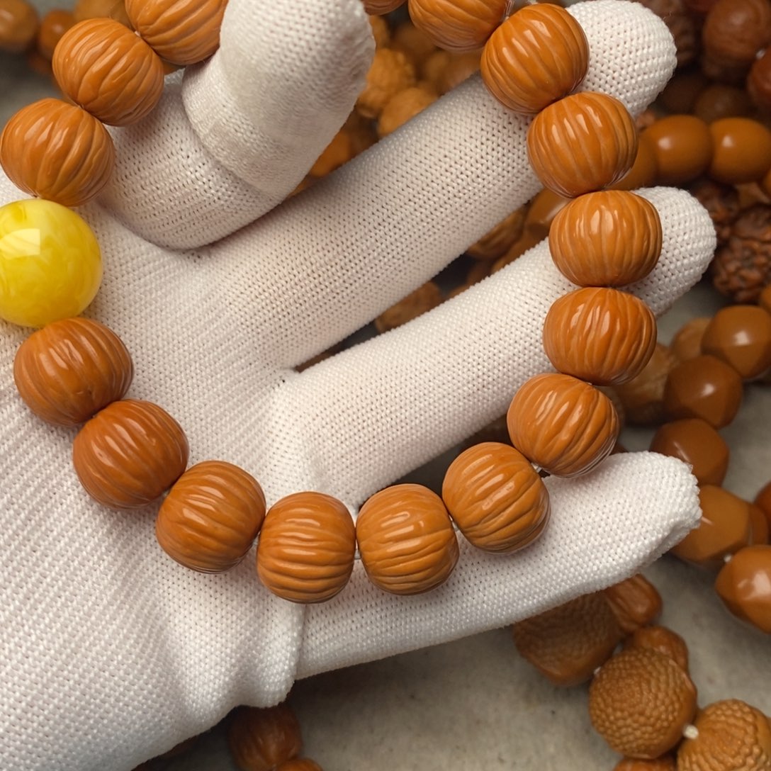 淡***切吊坠猴头核桃瓜主