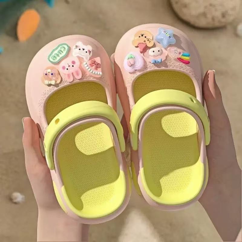 2233儿童厚底防滑洞洞鞋女童夏季外穿踩屎感拖鞋