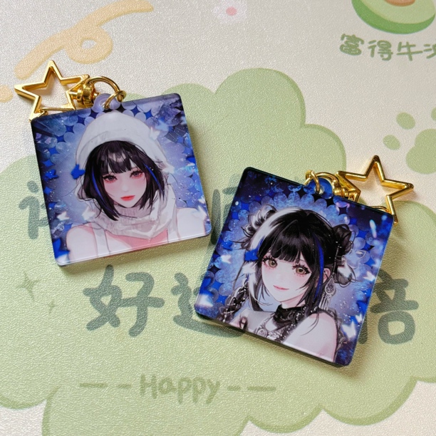 【冷京芸暗夜香钥匙扣】暗部星夜族奶奶孙女一对（有亲签小小卡）