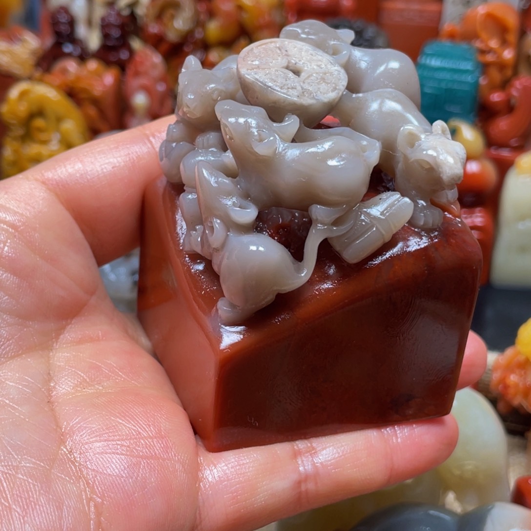 寿山石印石红*精美寿山