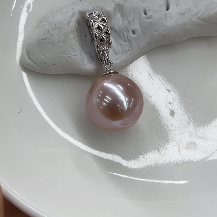 颈饰银S925镶嵌淡水珍珠13-14