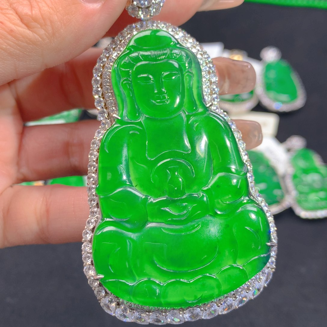 翡翠颈饰银S925镶嵌111111111111