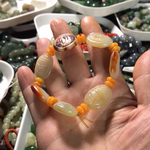 手链未镶嵌和田玉手串