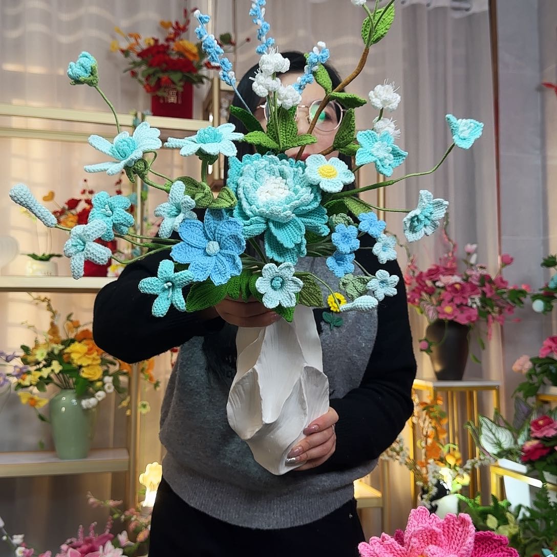 纯手工钩织钩织花束
