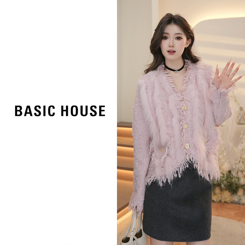 Basic House/百家好常规款流苏单排扣短款常规通勤风B1295B5O612