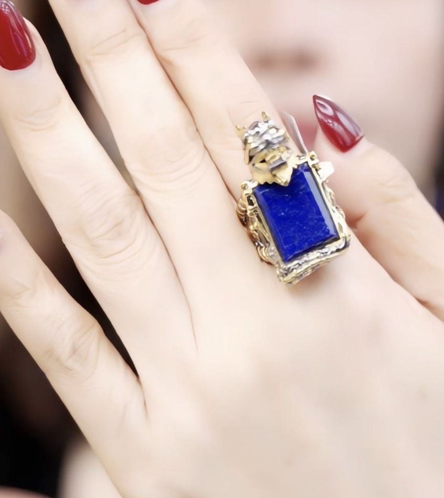 合金戒指 意大利顶奢工艺青金戒指S22P235057