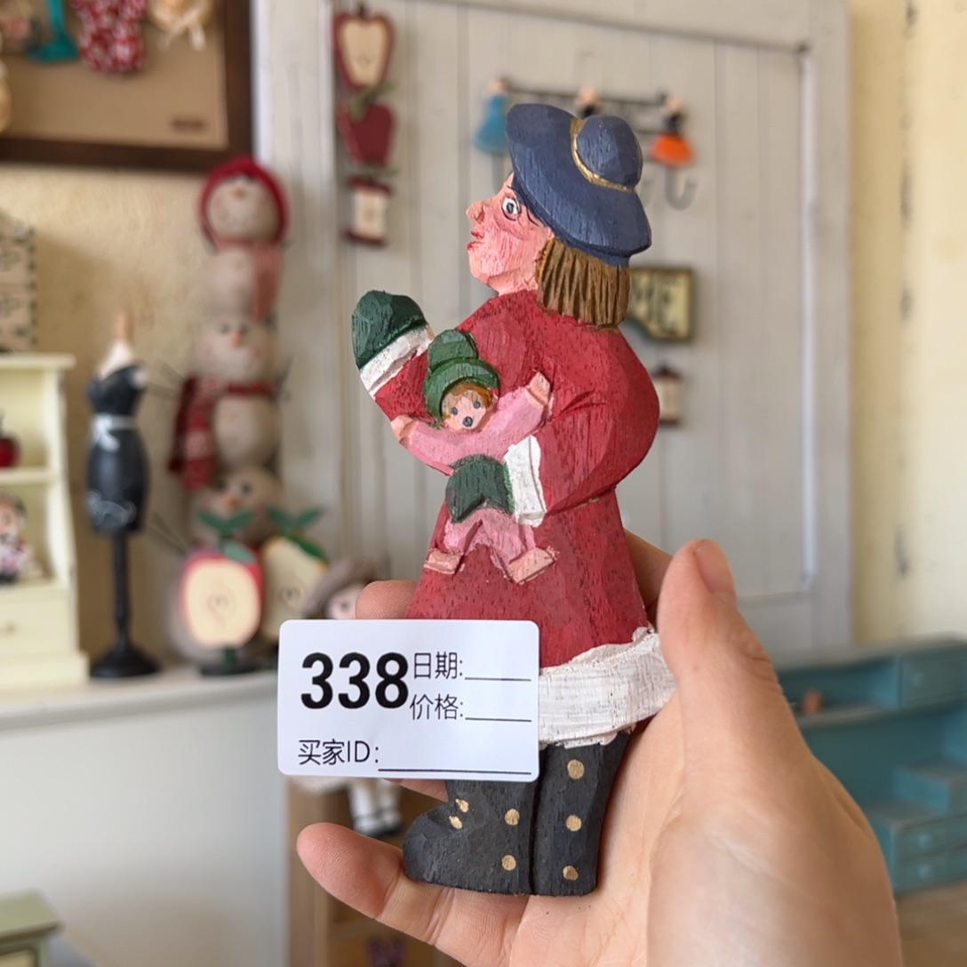 木默认微瑕外贸样品挂件摆件木雕338