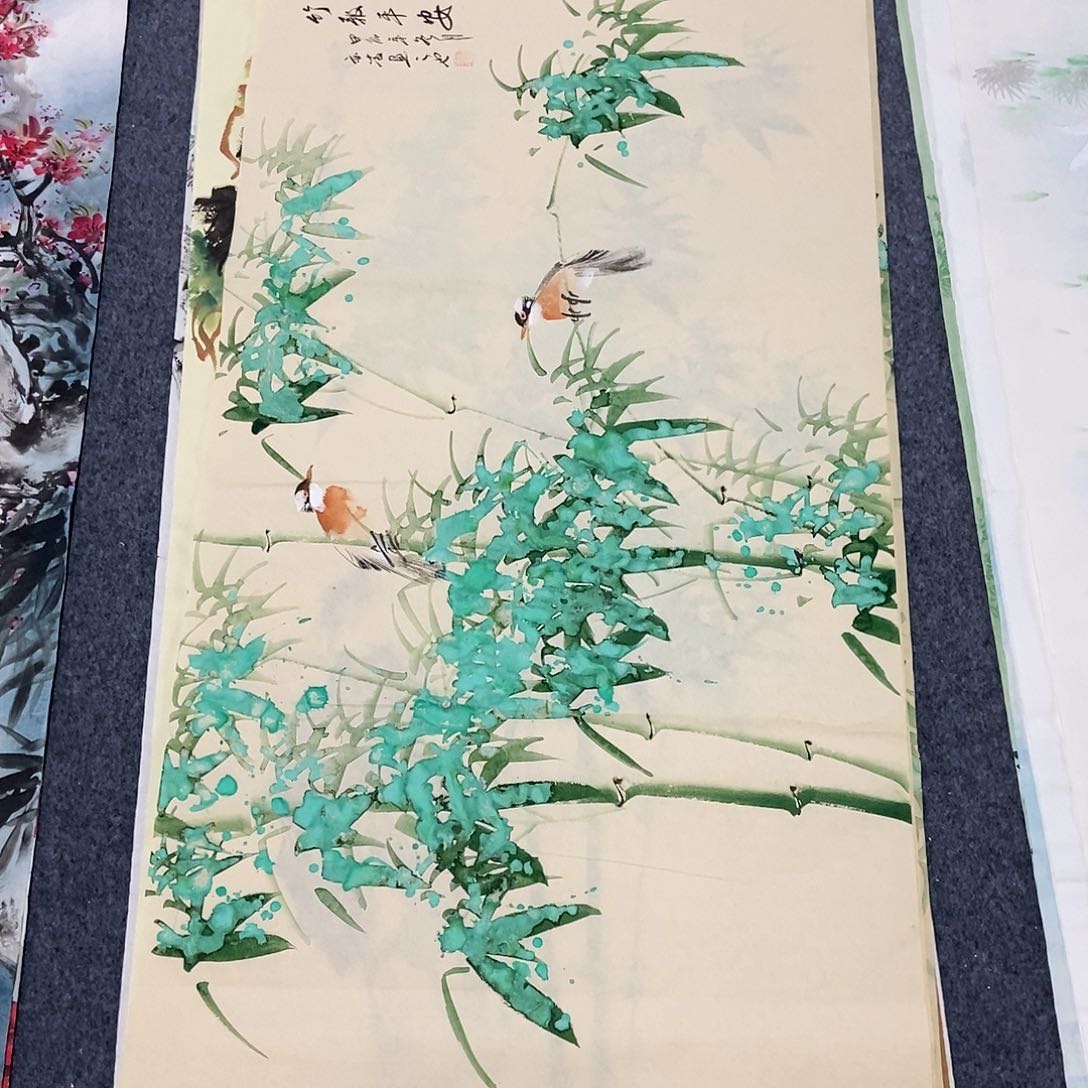 国画四尺竹子一副