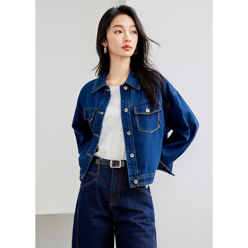 （401-500）牛仔外套显瘦百搭夏季百搭默认瑕疵