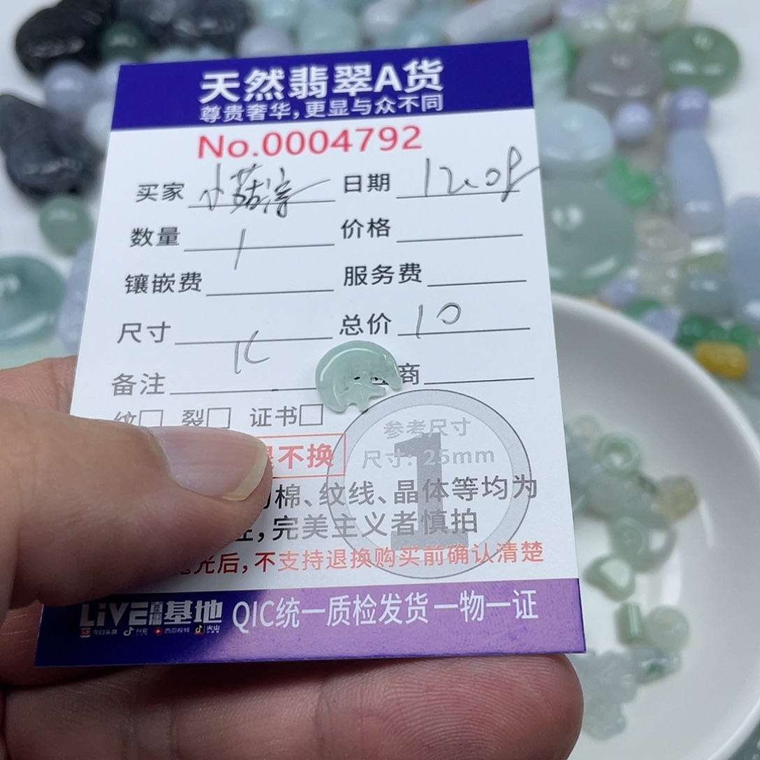 ꒰***꒱翡翠未镶嵌颈饰6789