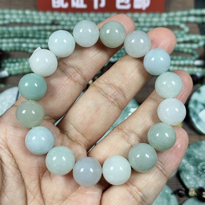 【闪购商品】翡翠颈饰未镶嵌玉手链翡翠玉卡12.5