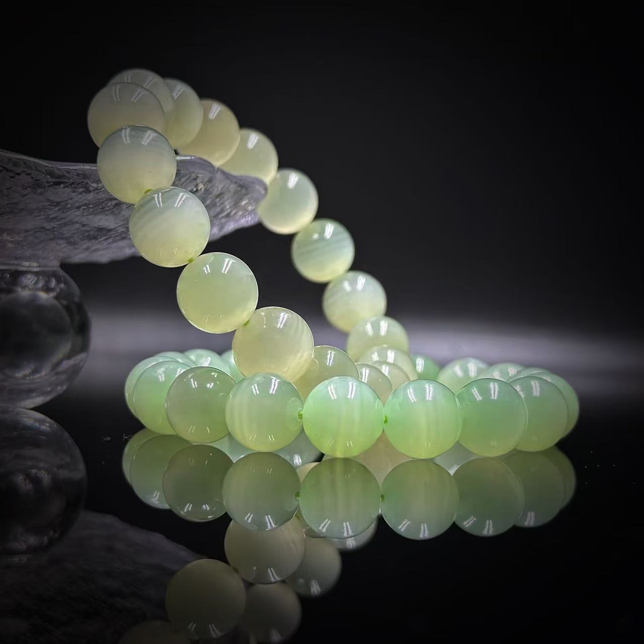 【缪老师严选】YY0082 绿纹石圆珠手链 多样性发其一