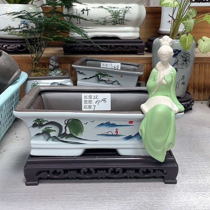 陶瓷佳品精美紫砂花盆陶瓷花盆