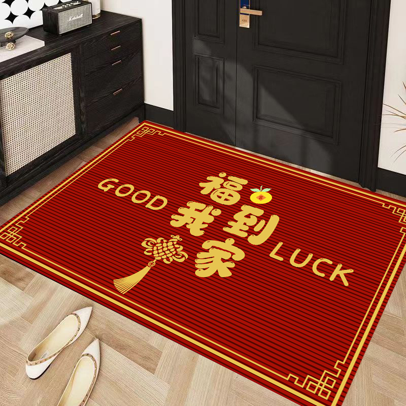 硅藻泥大门地垫入户门垫门厅玄关家用脚垫中式喜庆吸水进门脚垫