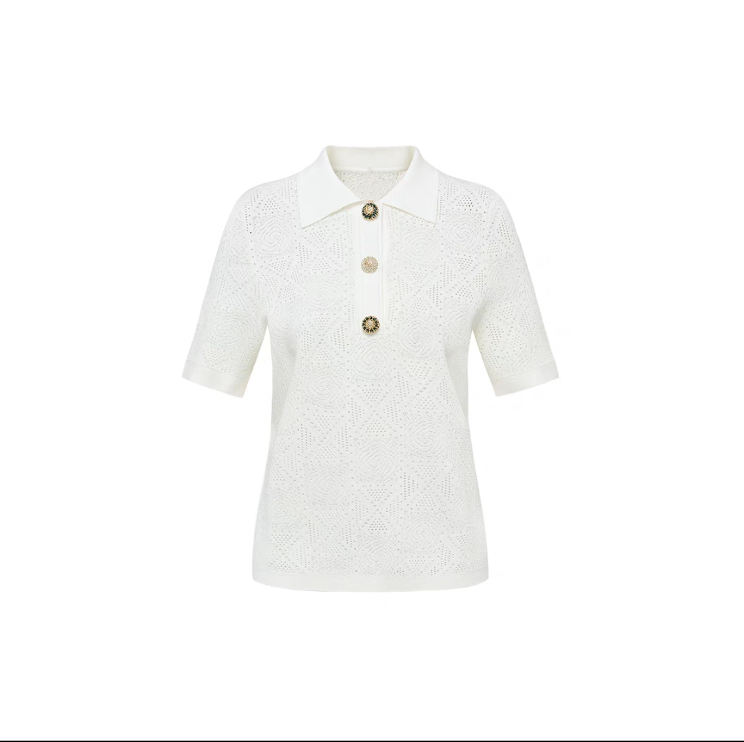 大喜桑蚕丝透气夏日针织Polo（25SS7019）