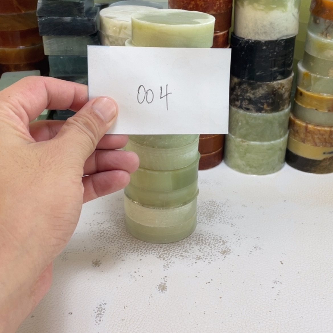 【闪购商品】未镶嵌蛇纹石玉珠宝半成品家****)