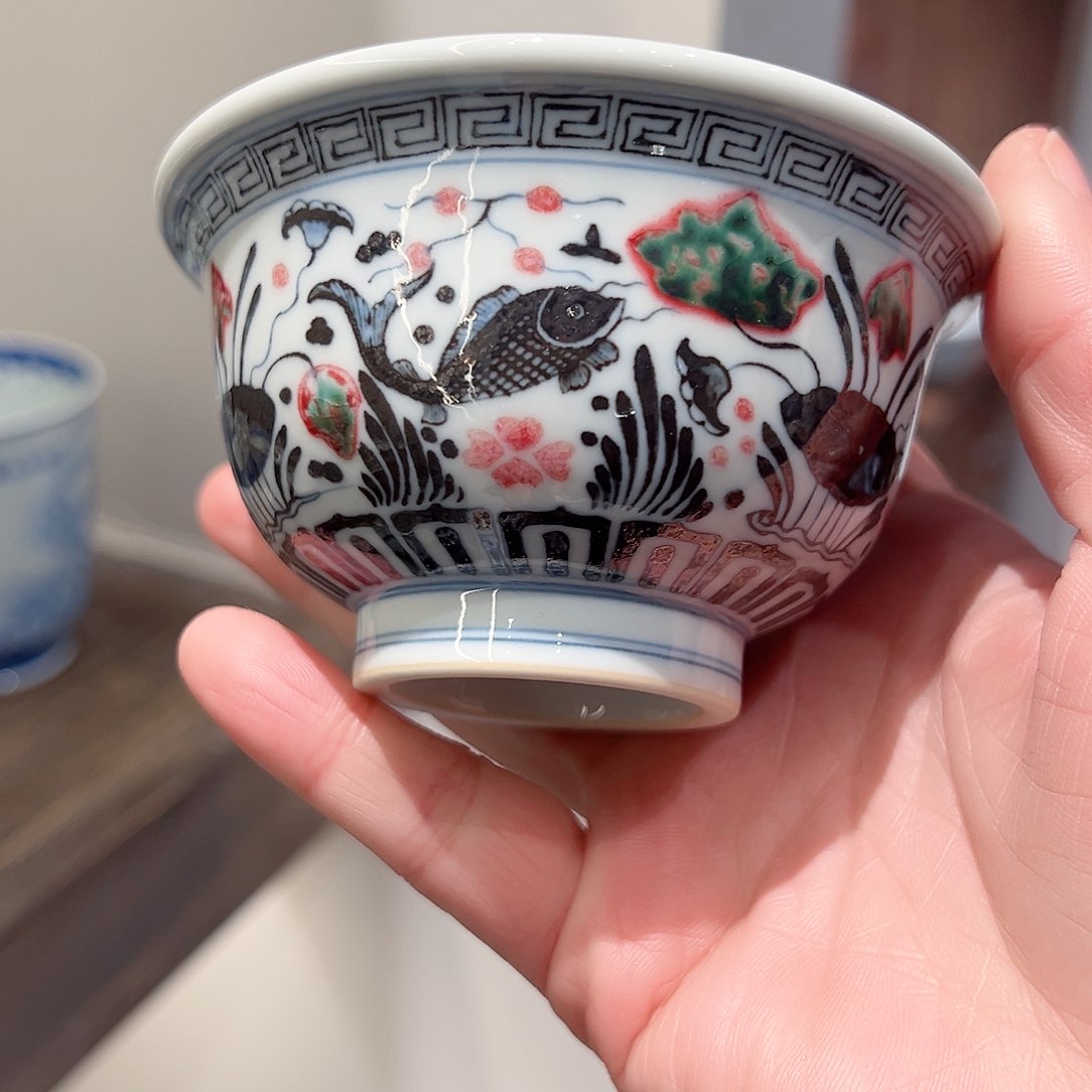 奢窑柴窑原矿青花釉里红