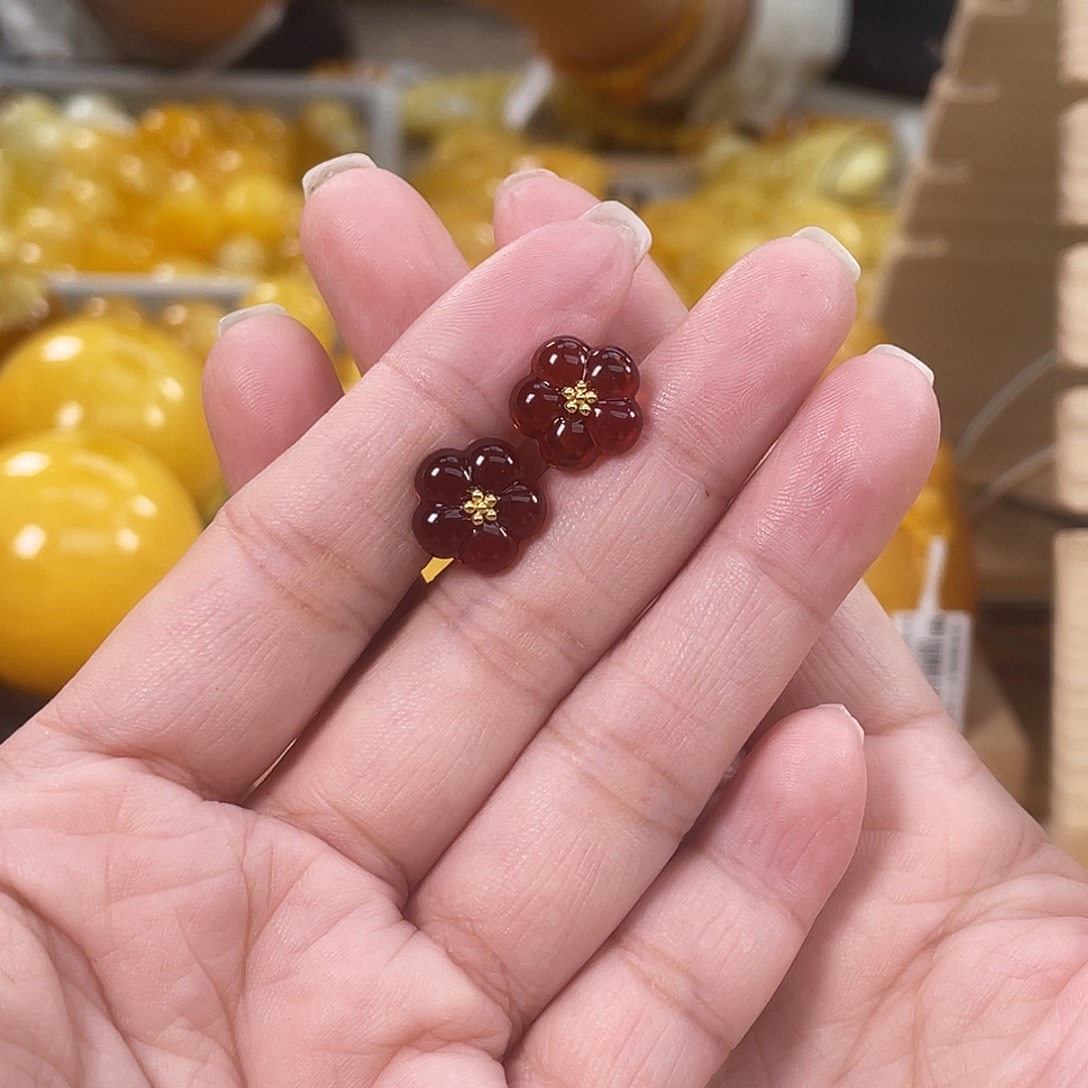 琥珀银S925镶嵌珠宝奇石多样性发其一h