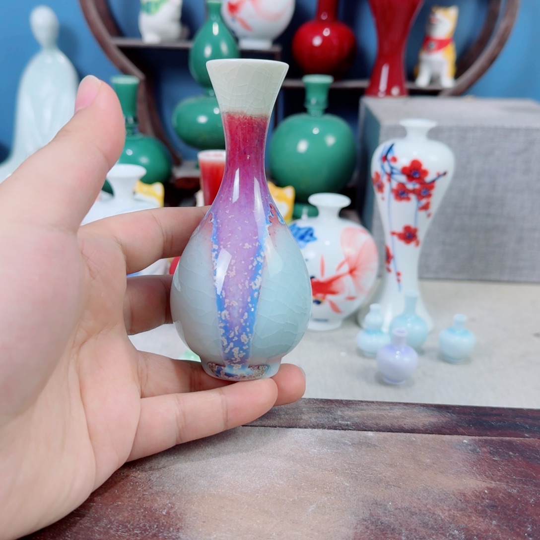 陶瓷手工小花器摆件