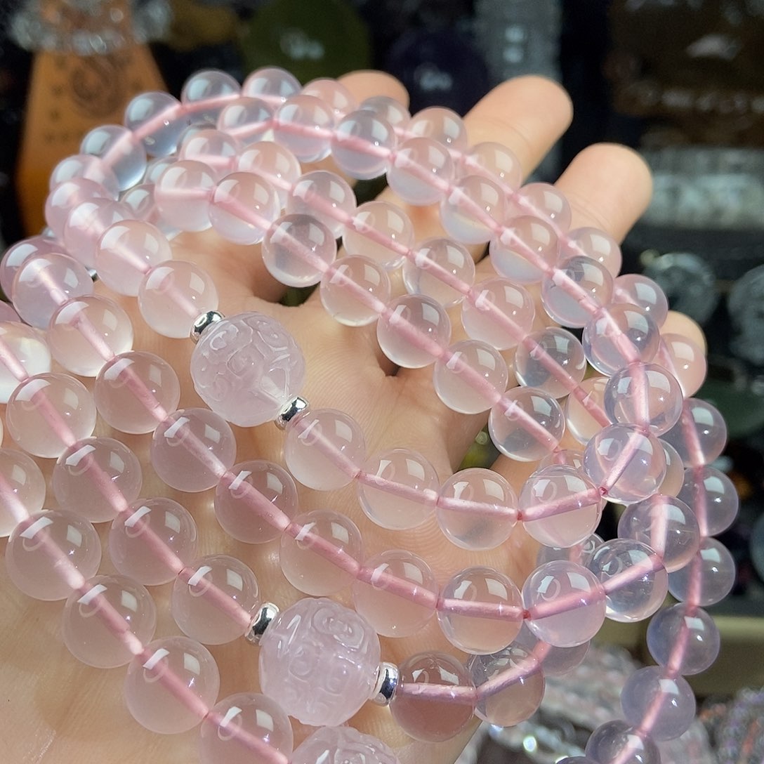 水晶套链未镶嵌水晶108颗盘珠