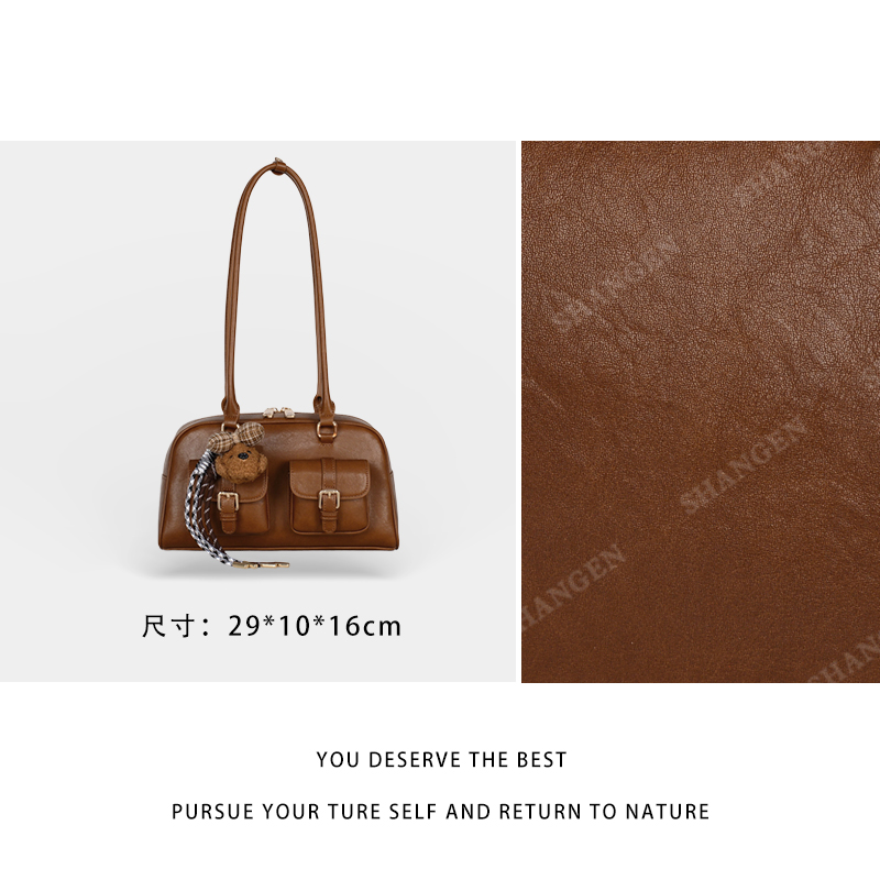 【尚恩CC】GQ-1959-焦糖-轻奢百搭手提腋下新款斜跨女包