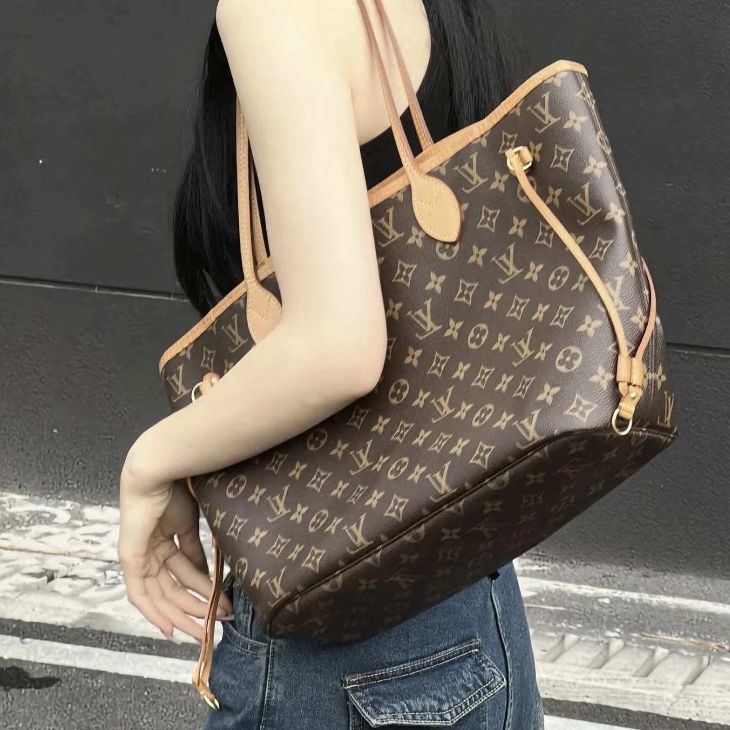 95新 LouisVuitton/路易威登 LV购物袋单肩包973044大号