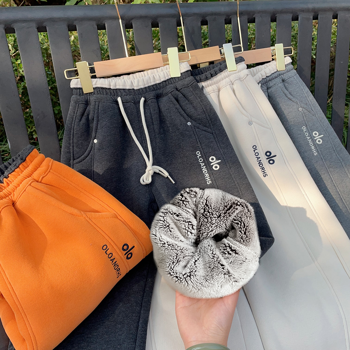 【900克雪貂绒】加绒25男女童运动直筒裤LenKid-3267