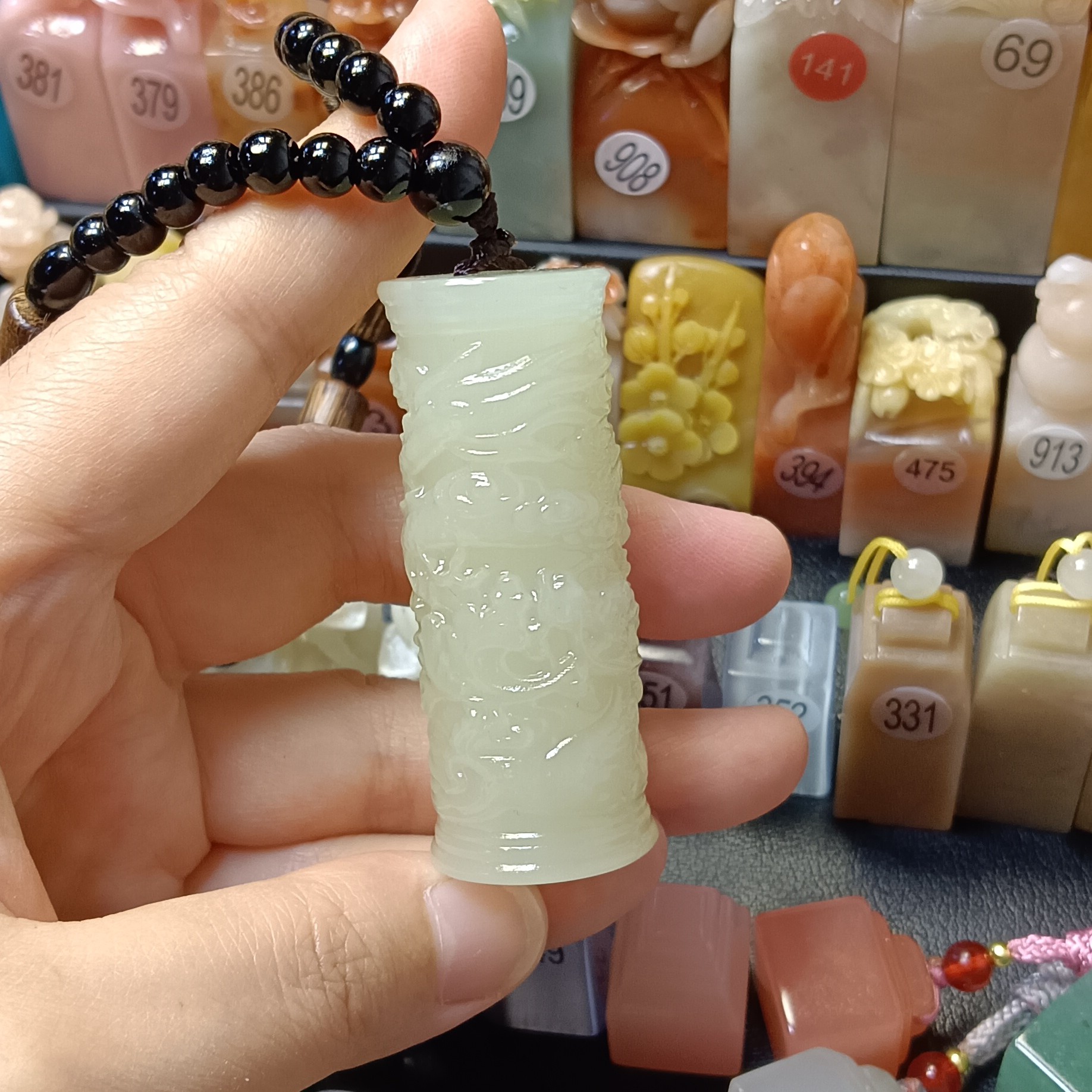 时尚吊坠 毛衣链 手把件 盘龙柱吊坠龙行天下 男女款玉佩吊坠