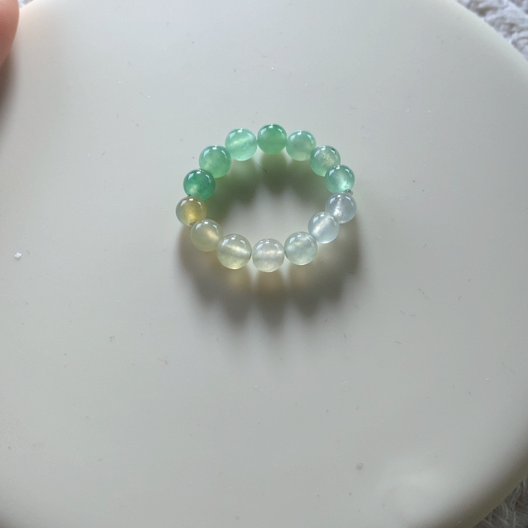 翡翠手链未镶嵌卡4三彩戒指