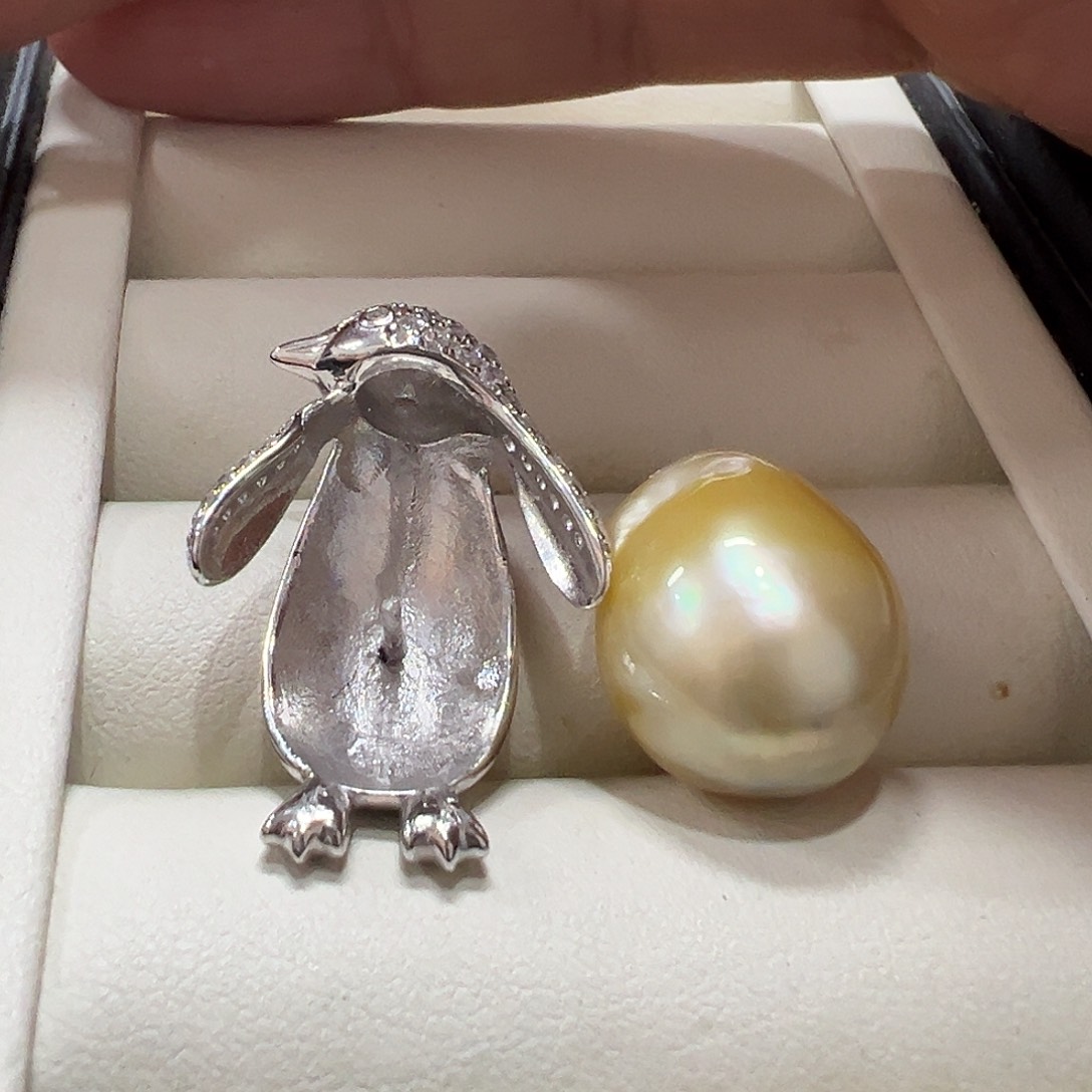 海水珍珠吊坠(不含链)银S925镶嵌L****A