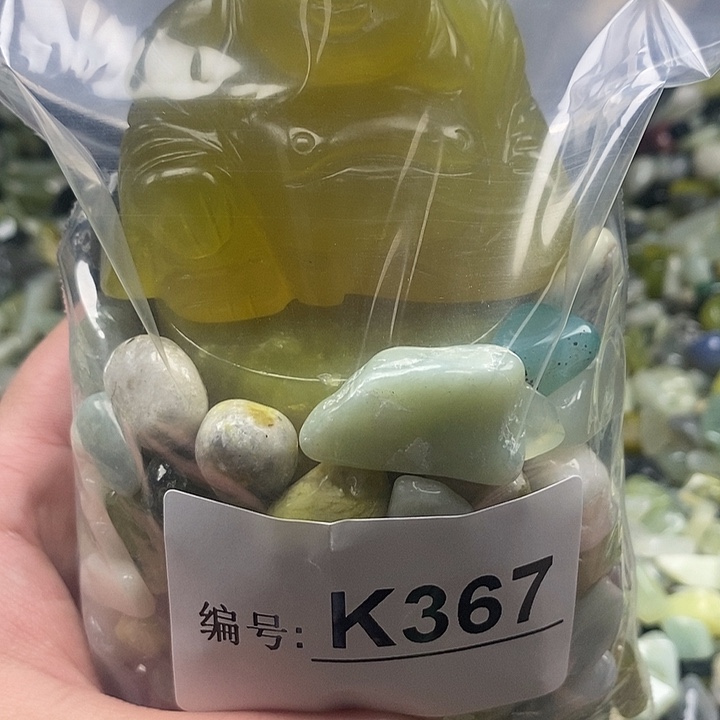 岫玉鱼缸石未镶嵌