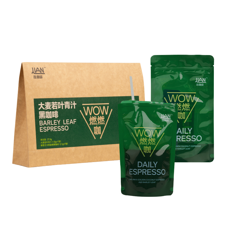 连咖啡每日黑咖啡地中海袋装美式WOW燃燃咖 27.3g{1.8g*7+2.1g*7）
