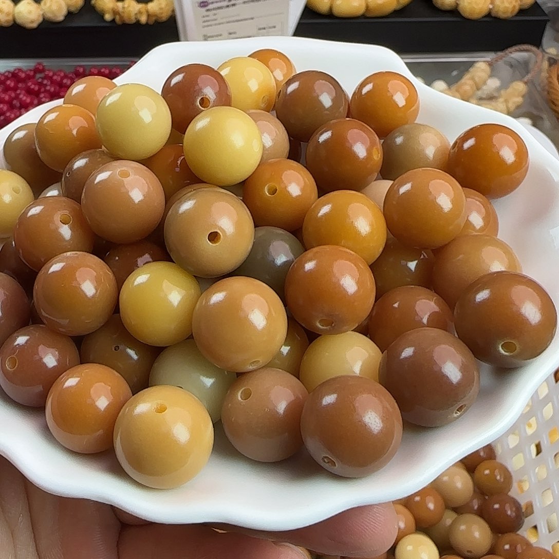 菩提根/象牙果手串微瑕卡16-17非料溏心汤圆100颗