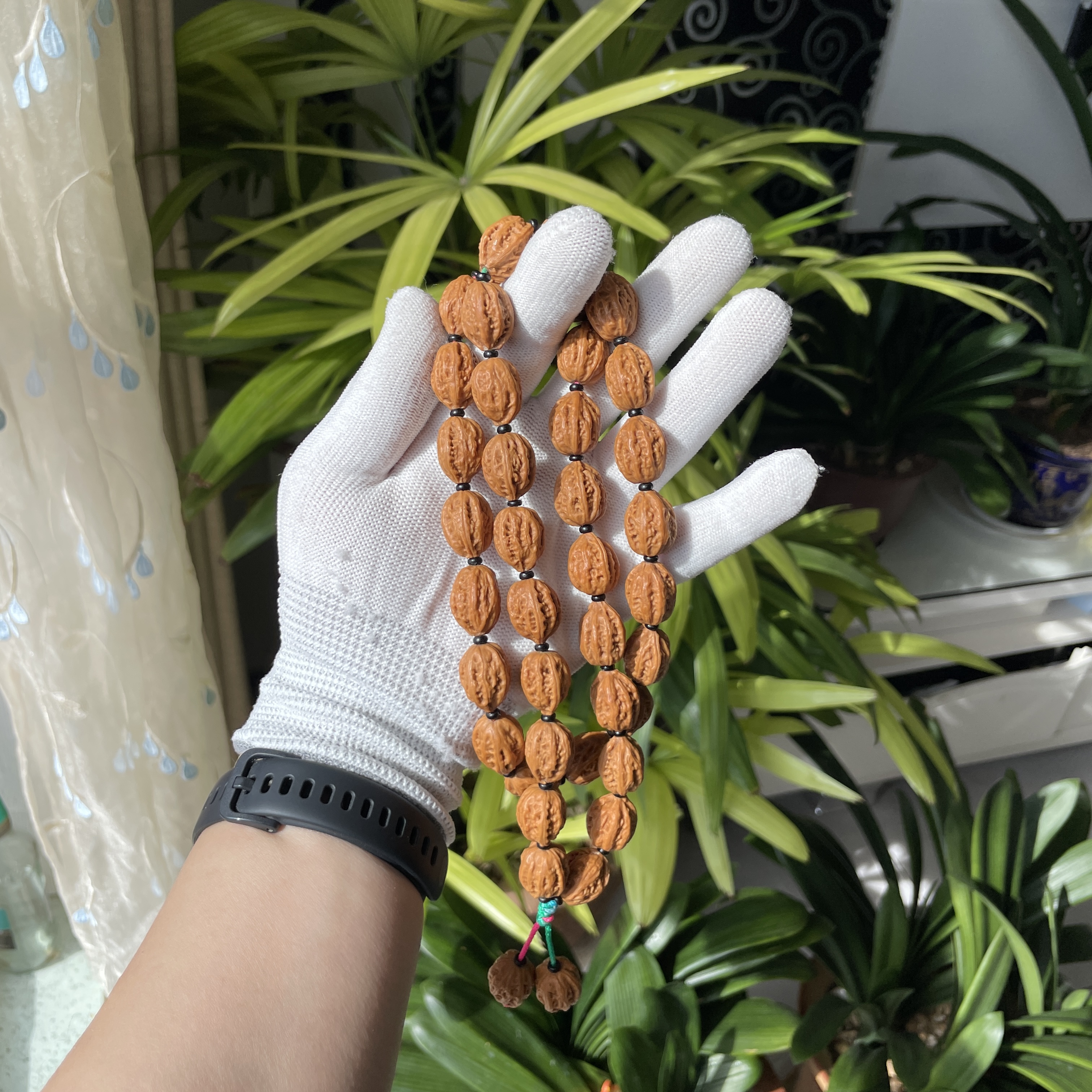 文玩核桃野生粗筋八棱脖挂38颗