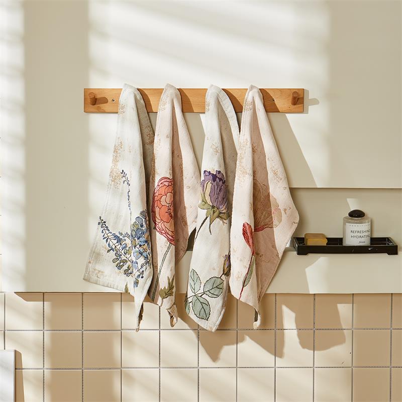 无季•空气层彩纱！A类全棉100%新疆棉四层纱色织提花纱巾组！