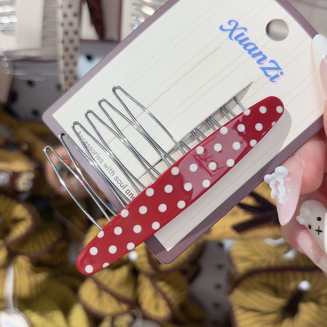 皮质铁合金发饰发夹