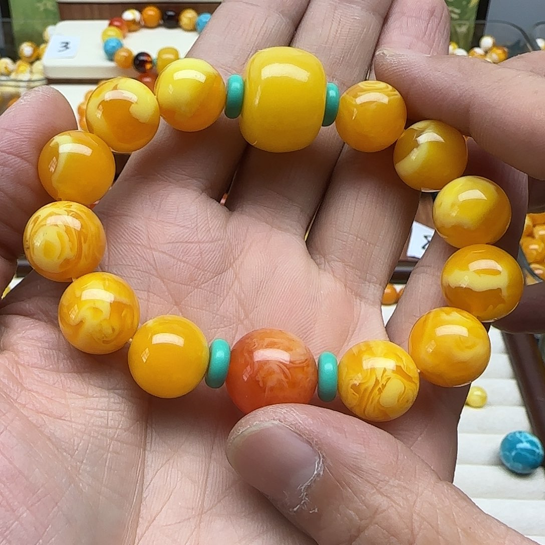 好***张无非金属精品老蜡色素串搭配一条