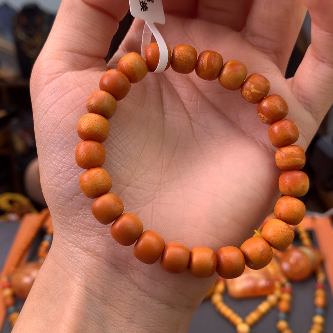 蜜蜡手串未镶嵌天然