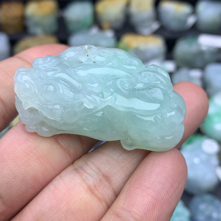 翡翠颈饰未镶嵌天然缅甸翡翠招财貔貅吊坠