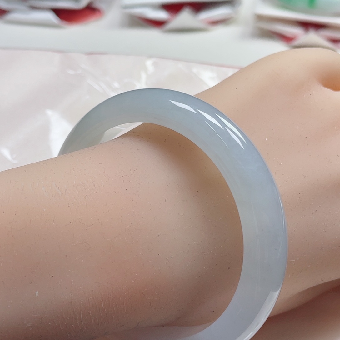 翡翠手镯未镶嵌缅甸翡翠手镯57圈