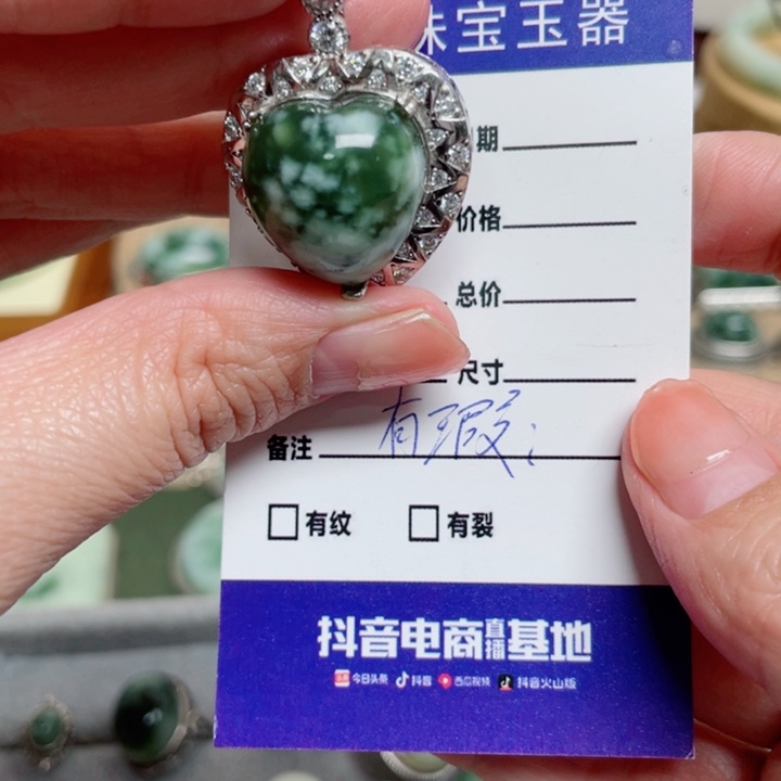 透闪石-蛇纹石玉颈饰银S925镶嵌