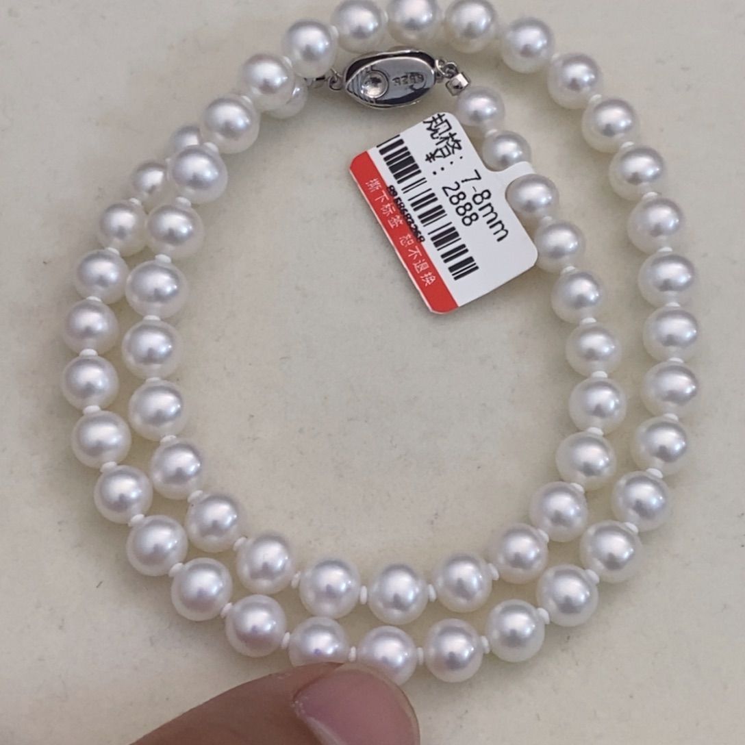 淡水珍珠项链银S925镶嵌