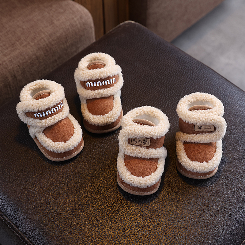 秋冬季婴儿软底鞋步前棉鞋0到1岁男女宝宝小月龄6-12个月加绒保暖