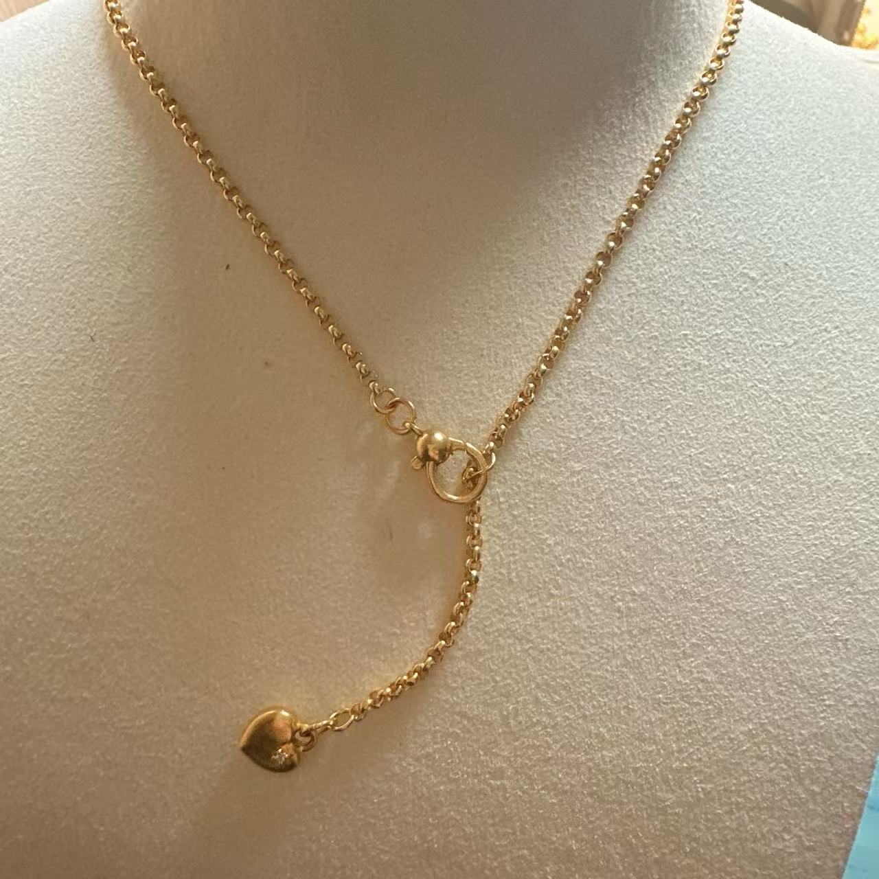 999足金万能扣珠珠链